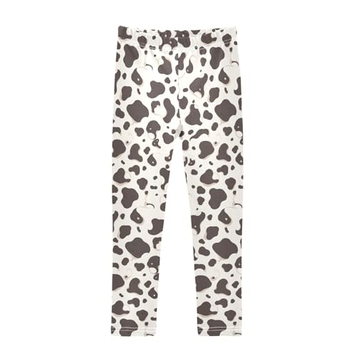 KLL Cow Spot Black and Whitoddler Baby Girl Legging Fashion Full Length Dance Pants Running