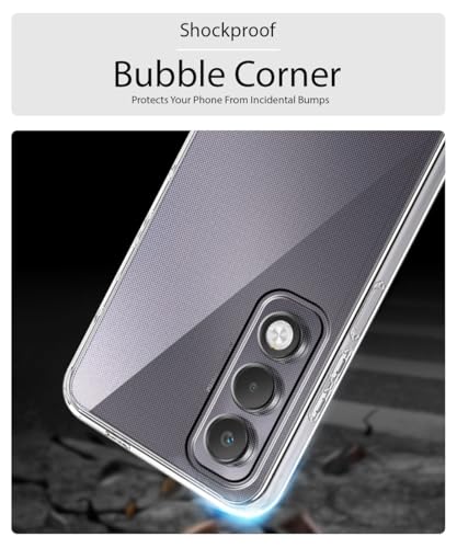 Image of WOW IMAGINE Transparent Back Cover Case for Oppo K13x 5G | Raised Bumps for Full Device & Camera Protection Shockproof TPU Silicone Back Case Mobile Cover - Transparent