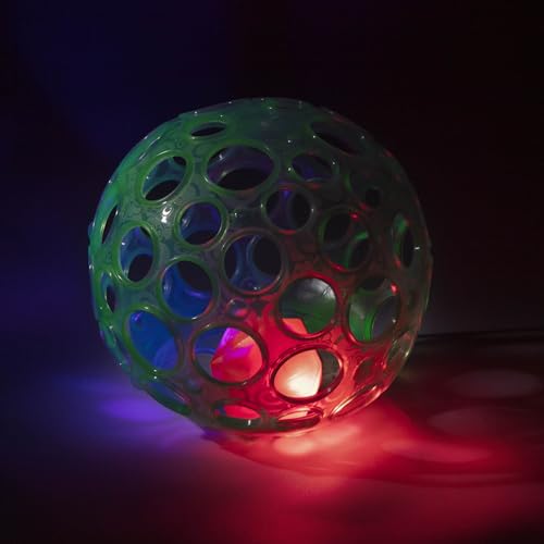 B. toys - Grab 'n' Glow - Baby-Ball - Sensorisches aufleuchtendes Baby Spielzeug - Textured Ball with Holes - Leuchtende Lichter & Rassel - Spielzeug für Kleinkinder, Babys