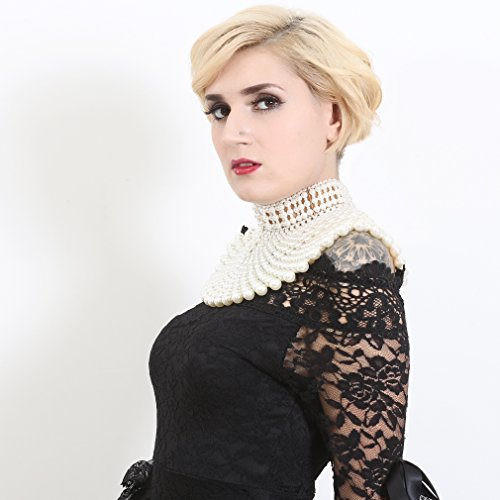 Fine Fashion Handmade Beaded Bib Egyptian Pearl Necklace Collar Women Dress Statement Choker Accessories4