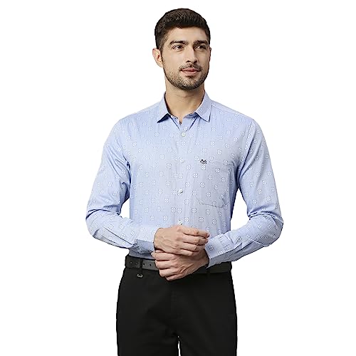 Image of Thomas Scott Men's Cotton Slim Fit 100% Formal Shirt with Spread Collar and Full Sleeves