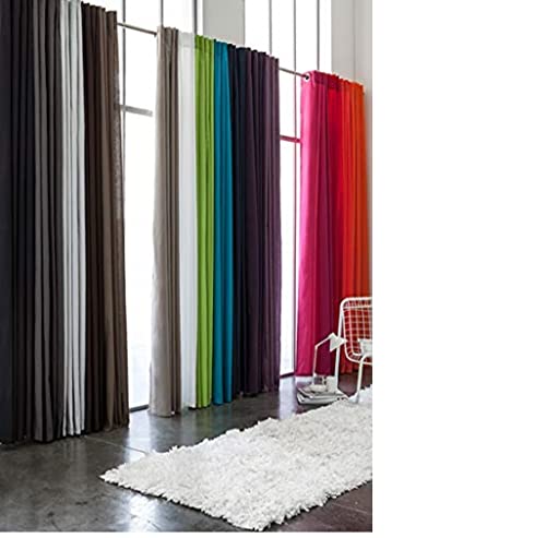 Today 257348 Rideau à oeillets Polyester Zinc/Gris 140 x 260 cm