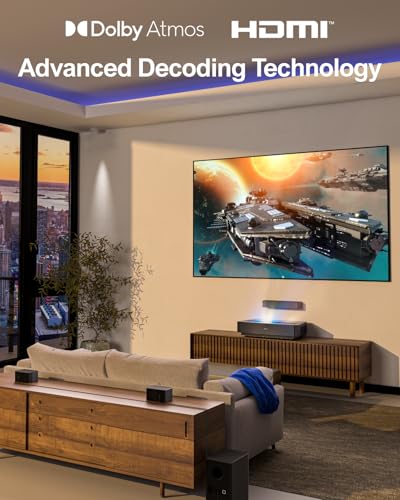 Image of ULTIMEA 5.1 Sound Bar Home Theatre Dolby Atmos, Sound Bar for Smart TV, Home Theater Speaker, 410W Surround Sound System for TV, Adjustable Surround and Bass, HDMI eARC, Poseidon D60