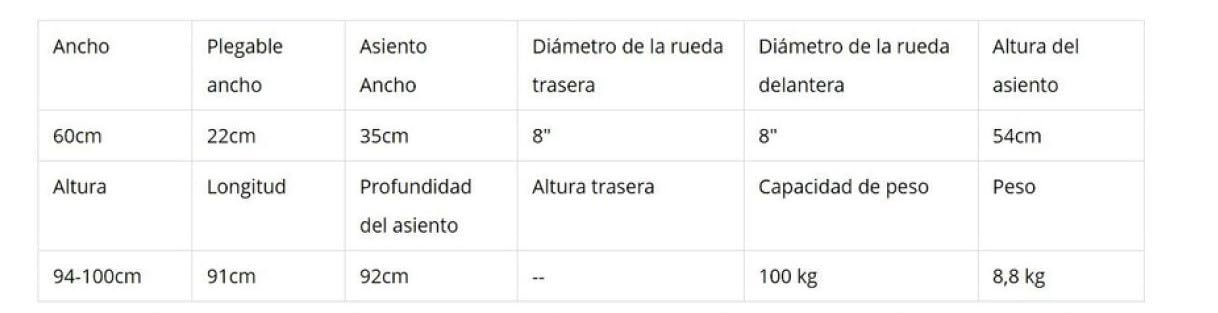 Andador modelo A02 plegable ligero, incluye bandeja y cesta. Fácil de plegar, altura ajustable. Ruedas de 8 pulgadas