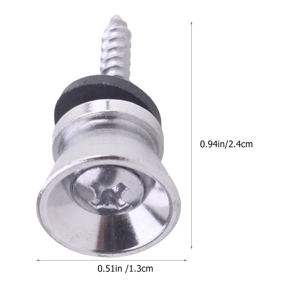 ibasenice Guitar Strap Locks Buttons Metal Pegs for Acoustic Electric Bass Guitars Secure End Pins Easy Installation Professional Strap Accessories - Image 4
