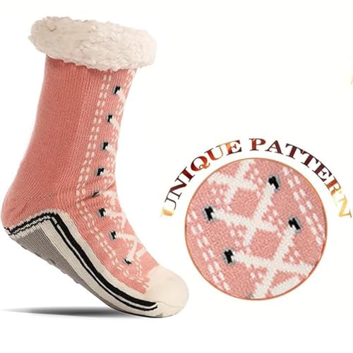 Ultra-Thick Cashmere Slipper Home Socks, Soft Fuzzy Non Slip Socks, Slipper Socks with Grips for Women & Men4