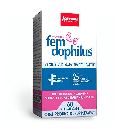 Jarrow Formulas Fem-Dophilus - 1 Billion Organisms Per Serving - 60 Veggie Capsules - Women’s Probiotic - Urinary Tract Health - Up to 60 Servings