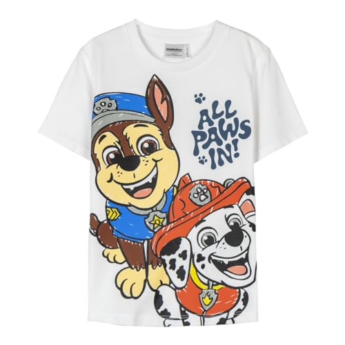 CERDÁ LIFE'S LITTLE MOMENTS Camiseta Infantil de la Patrulla Canina, Blanco, 3 años Unisex niños