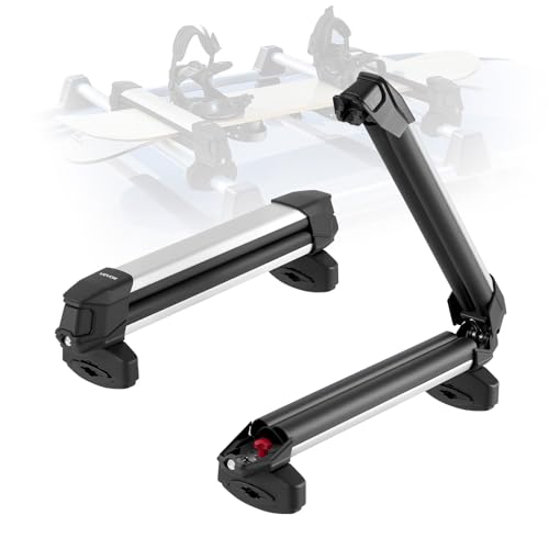 VEVOR Ski & Snowboard Roof Rack, Carry up to 4