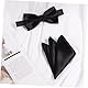 MAGICLULU 3-Teiliges Accessoire-Set Mit Fliege, Einstecktuch, Smoking Gürtel Und Kummerbund - Herren Glatter Cumberbund