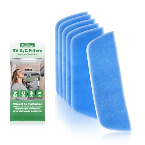 Forccord 6-Pcs RV AC Filters 16x6 Replacement for Coleman Mach Air Conditioner Vent MERV 6 AC Filter