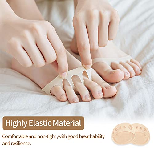 Image of 4 Pairs Metatarsal Pads Ball of Foot Cushions Honeycomb Fabric Forefoot Pads for Women High Heels Shoes Foot Pads Invisible Soft Toe Pads Reusable Sock Cushions Pad for Pain Relief Men