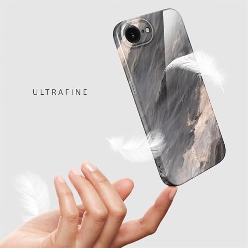 Coque iPhone 16e marbre gris pour un style urbain chic