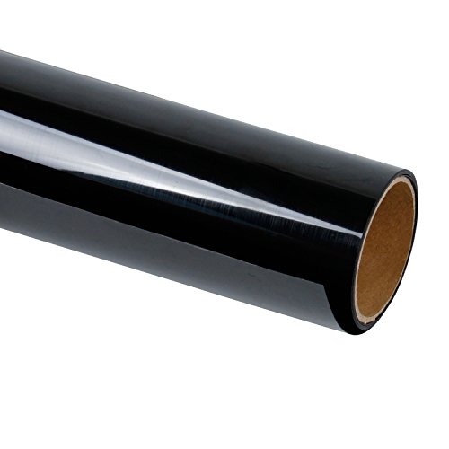 RUSPEPA Heat Transfer Vinyl HTV - Iron On for DIY T-Shirts, Craft Garment Heat Press - 12inch X 3Feet Roll - Black
