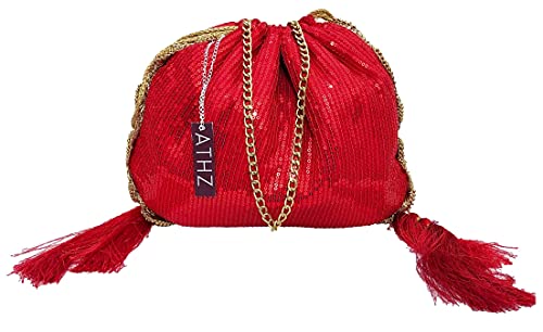 Image of Signature Potli Bag for Women - Sequin Knot Detail | Wedding & Cocktail Festive Statement Ethnic Handbag
