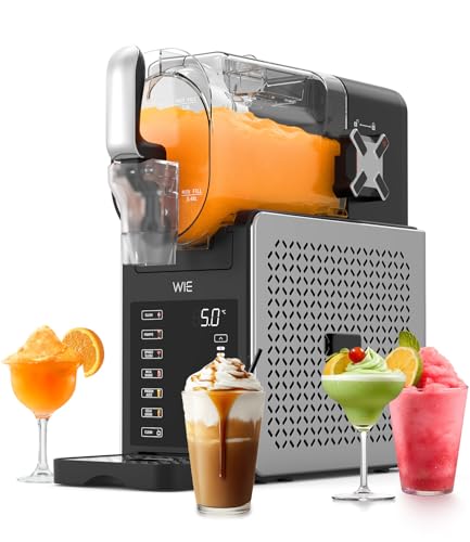 WIE Slush Machine 2.6L Sans Glace Machine à Granité mit 6 Programmes Autonettoyage Slush Maker pour Maison, Fabricant de Slush pour Margarita, Cocktail, Milkshake, Frappé