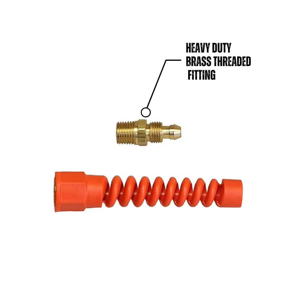 Coilhose Pneumatics PRM0404SRQ - Accesorio reutilizable de alivio de tensión para manguera de aire Flexeel (R) de 1/4 pulgadas, MPT rígido de 1/4 pulgadas