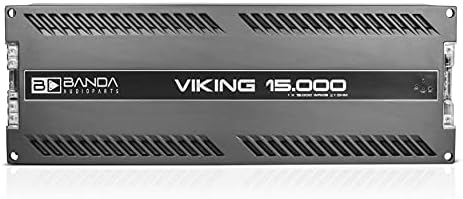 Banda 1-Channel Vehicle Audio Bass Amplifier - High-Powered Mono Bass Amplifier w/Subsonic Filter and Low Pass Filter Stable at 1 ohm, LED Indicators, Sound Specialization - BANDA VIKING15000