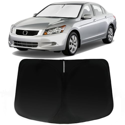 Image of Windshield Sun Shade for Honda Accord 2008-2012, Car Front Window Sunshade with 240T Sun Visor Protector Blocks UV Rays Heat Sun Shield Accessories