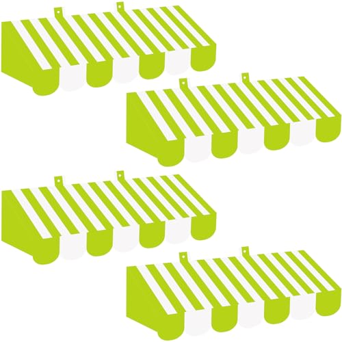 Datanly 4 decorazioni 3D a forma di unicorno, per gelato, carretto gelato, capanna, sfondo da parete per matrimoni, feste di compleanno, decorazioni per feste a tema unicorno e gelato (verde)