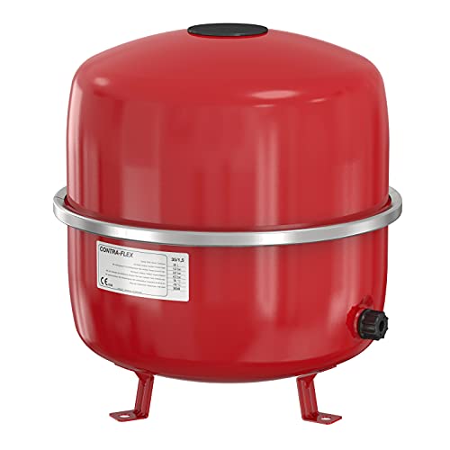 Flamco Contraflex Ausdehnungsgefäß - 35 Litres / 1.5 [3bar] - Rot - Für geschlossene Kreislauf- und Heizungs-Klimaanlagen und Kältesysteme - 26343