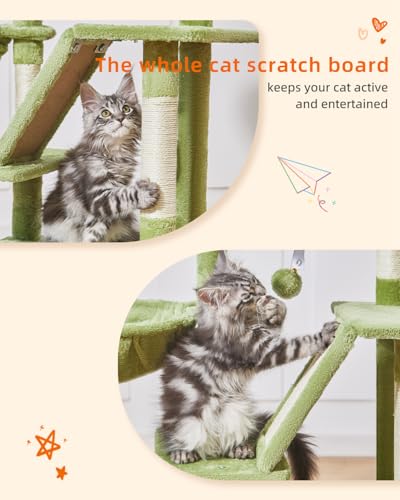 Image of Taoqimiao Cat Tree, 38.5In Cat Tower for Indoor Cats, Suitable for Kittens