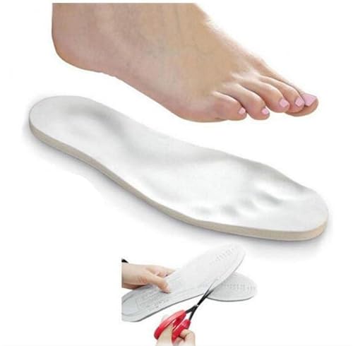 Memory Foam Insoles for Men and Women - Pack of 2 of Cushioned Pain Relief Comfort Inner Soles for Running Shores, Trainers, Work Boots and Walking Shoes