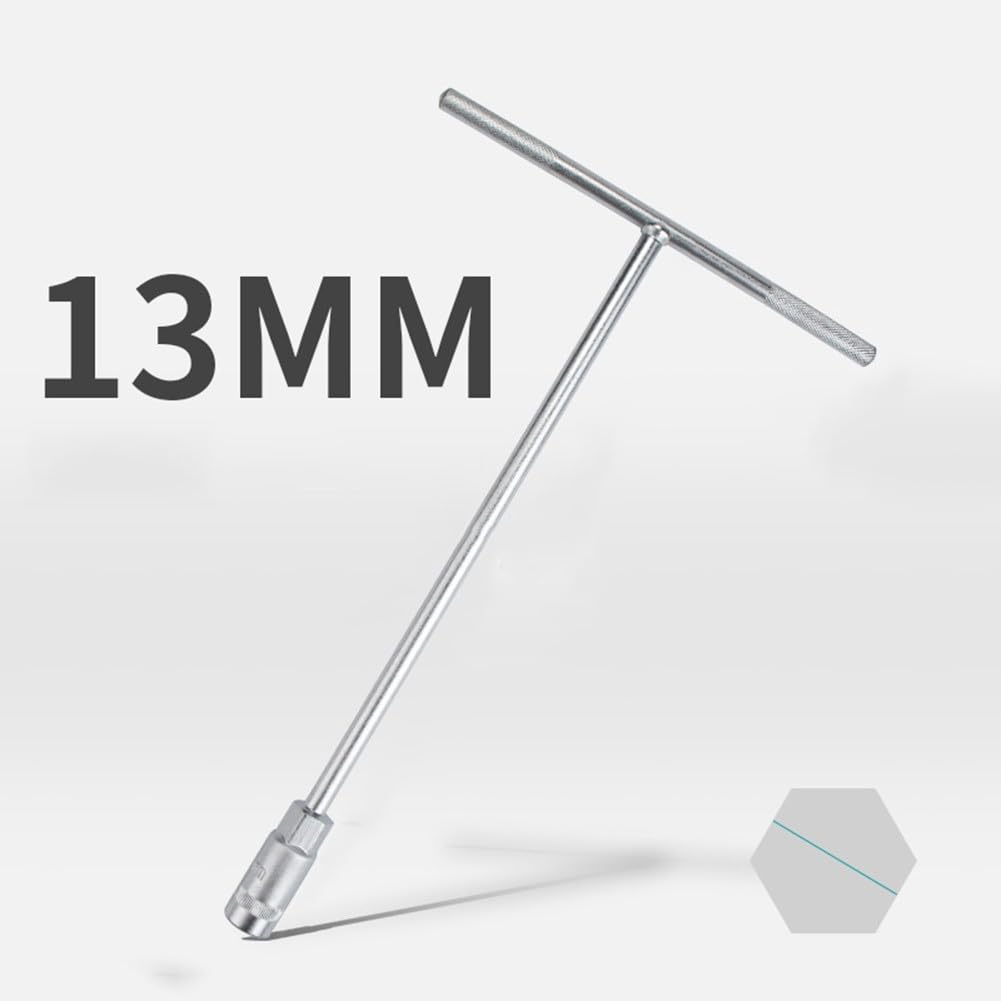 SPORTARC Chiave a bussola con manico a T, set di chiavi esagonali, 8-14 mm, in metallo, design a forma di T, per risparmiare energia, 5 pezzi per riparazione bici e moto