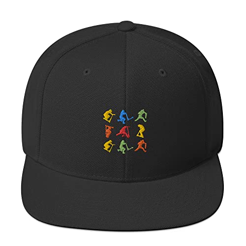 Snapback Hat Scooter Vintage Skaters Stunts Black