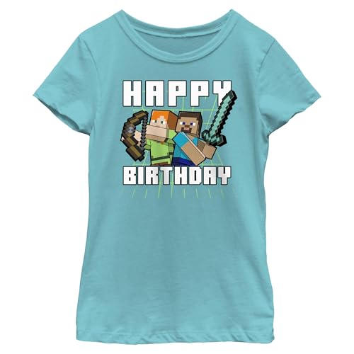 Fifth Sun Minecraft Birthday Girls Short Sleeve Tee Shirt