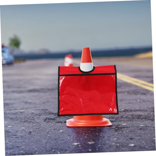 Couvre-cônes de signalisation rouge résistant pour éviter les accidents - 4