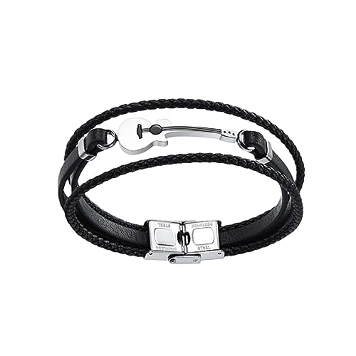 Image of Contemporary Casual Braided Leather Bracelet For Men /Boy's