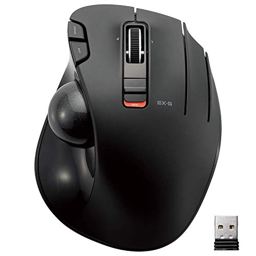 ELECOM 2.4GHz Wireless Thumb-Operated Trackball Mouse, 6-Button Function with Smooth Tracking, Precision Optical Gaming Sensor (M-XT3DRBK) (Renewed)