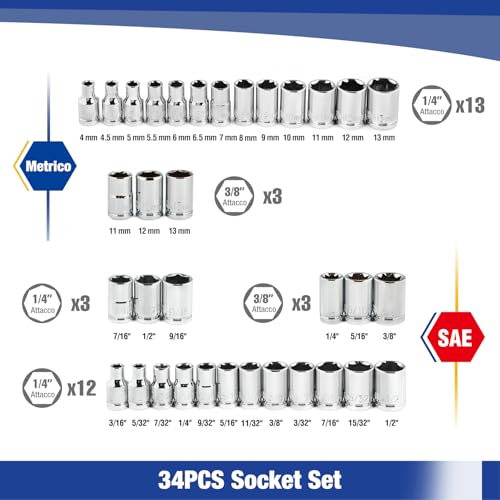 WORKPRO 39-Piece Socket Drive Set