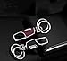 sweetfamily 2 pack Car Key Chains,Heavy Duty Key Chain with 2 Metal Key Rings for Men and Women (Black+Brown)