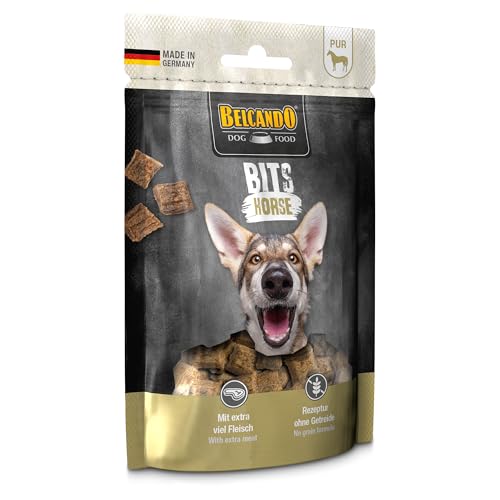 BELCANDO Bits Horse 90 g | Premium-Hundesnacks | Getrocknetes Fleisch | 100% natürlich