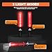 SIMAZO 2 Pack 10 Inch Rechargeable Traffic Signal Wand, Traffic Control Baton with White LED on Top, Air Marshalling Wand with 3 Flashing Modes for Airport, Car Directing