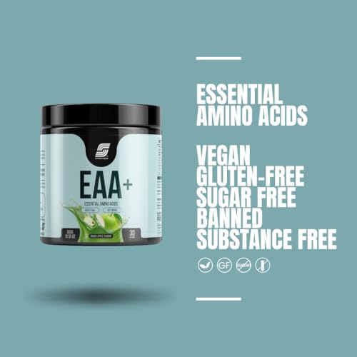 Image of Sparkfusion 8500 mg Eaa+ & 6000mg Bcaa (300 gm) Essential Amino Acids | Pre /Intra Workout and Muscle Growth & Recovery | All 9 Essential Amino Acid EAA Powder (Smash Apple)