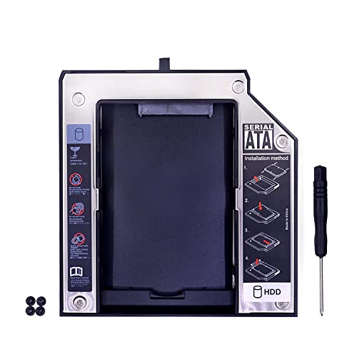 Lector Caddy HDD SSD SATA 3.0 de 12.7mm para disco duro secundario en ThinkPad T420 T430 T510
