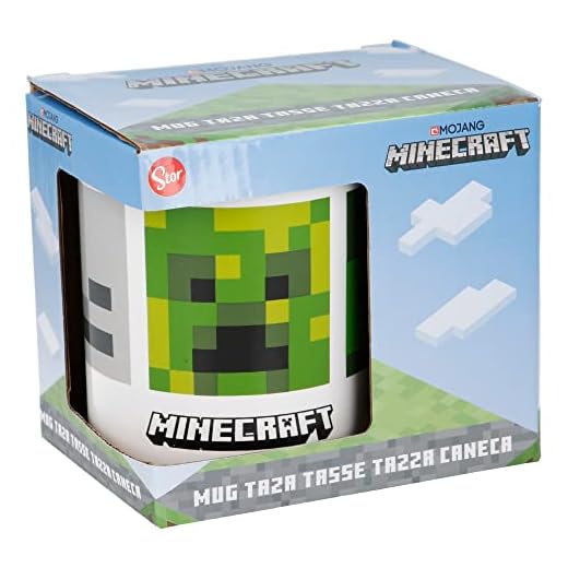Taza de cerámica de 325 ml en caja regalo de Minecraft