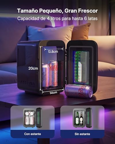 Mini Nevera de 4 Litros para Cosméticos y Bebidas en Habitación 2