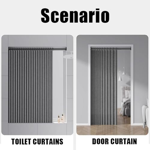 Rideau de douche pliable gris idéal pour optimiser l'espace des petits bains - 6