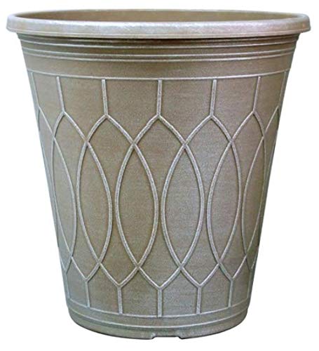 Muddy Hands 30 Litre Grey Blue Large Plant Pot Outdoor Garden Tall Round Flower Tree Plastic Planter