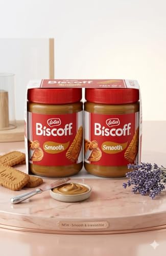 Image of Lotus Biscoff Smooth Caramelised Biscuit Spread, 400g, Pack OF 2 BOTTLES BY FEBORA FOODS