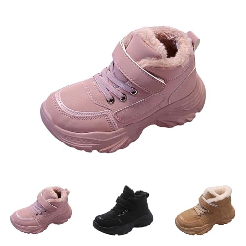 Boys Girls Snow Ankle Boots Winter Slip On Warm 𝗙𝐮𝗿 Lined Lightweight Water-Proof Cold Weather Sport Shoes2