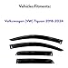 KPY Rain Guards Fit for 2018-2024 Volkswagen Tiguan, Out-Channel Window Visors Vent Wind Deflectors 4PC, Car Accessories for 18-24 VW Tiguan