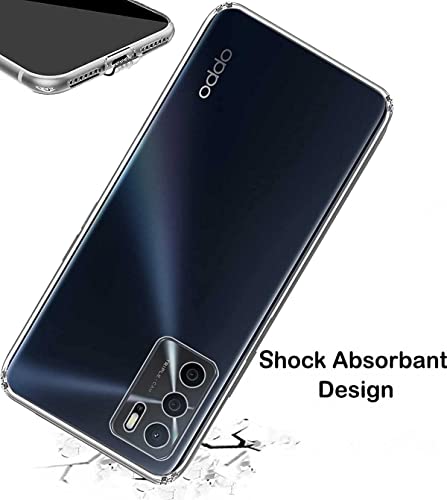 Image of COVERBLACK Rubber Silicone Back Cover for Oppo A16 - Transparent