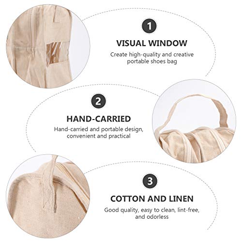 Cabilock Bolsa infantil para skate no gelo de algodão, linho, bolsa para sapatos domésticos (29 x 22