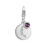 esprit buggy zwillinge  Esprit ESCH91150A000 Damen Charms Zwilling zodiac gemini Sterling-Silber 925 Lila Glasstein