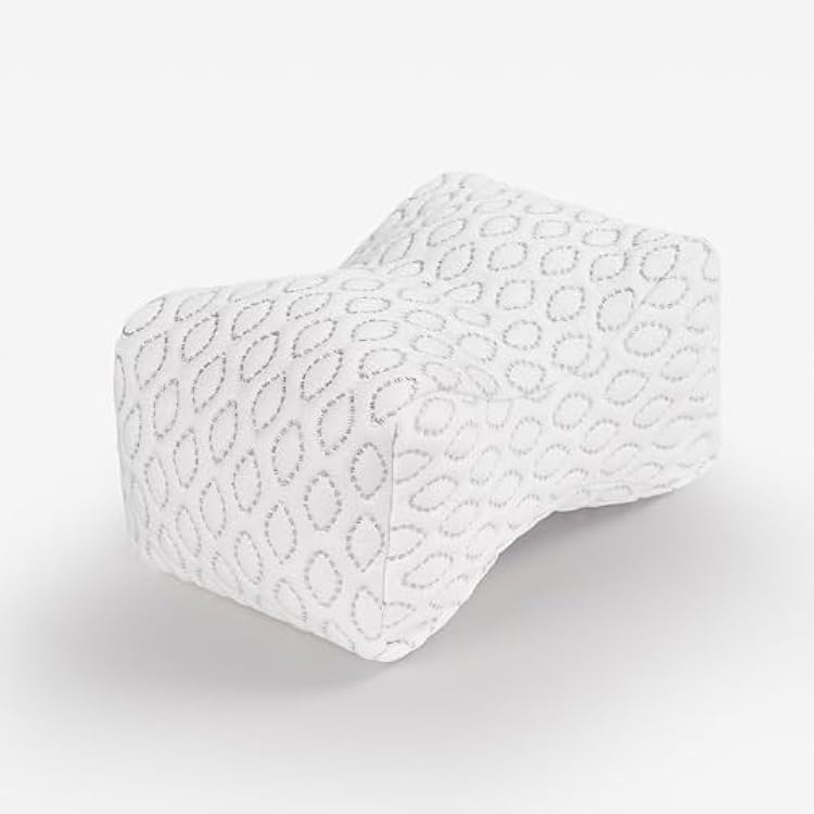 Bedgear Cooling Knee Pillow - Hourglass Design Ideal for Legs and Head - Provides Conforming Support for All Sleep Positions - Washable and Removable Cover